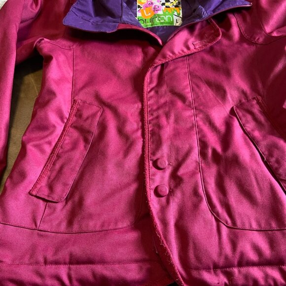 Womens BURTON Dry Ride Snow Board Ski Jacket size L Large Maroon - Picture 2 of 9